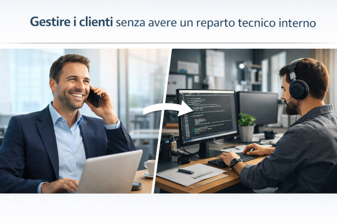Gestire i clienti senza avere un reparto tecnico interno